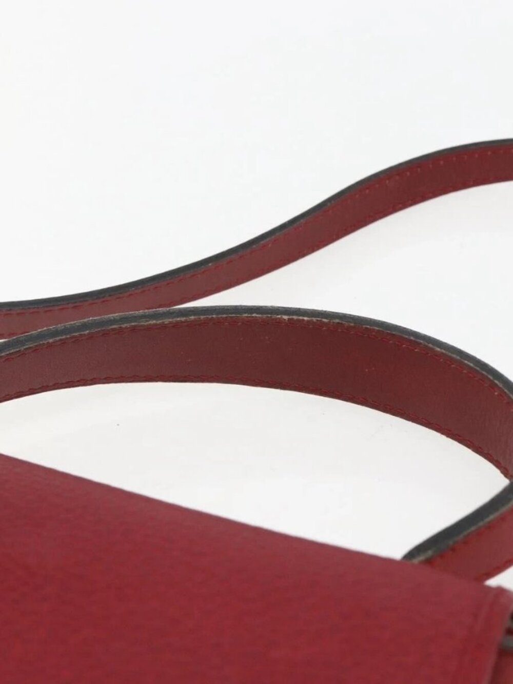 Christian Dior Hand Bag Leather 2way Red Gold Auth BA8209 - Picture 9 of 16